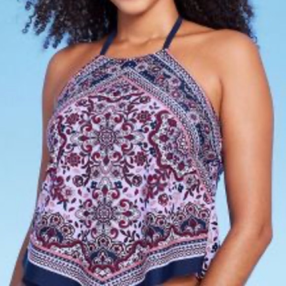 High Neck Tankini Top and bottoms - Kona Sol - Picture 3 of 5